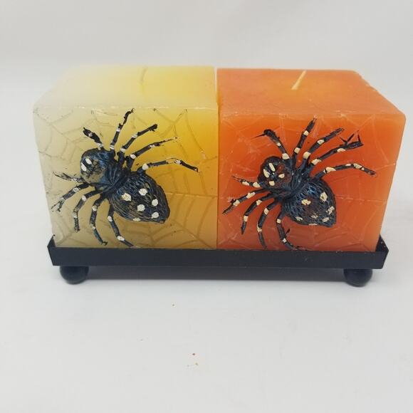 Set/5 Halloween Spider & Pumpkin Candles - Picture 4 of 10
